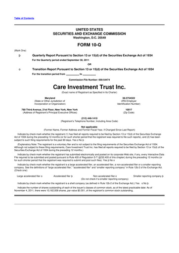 Thumbnail Tiptree 10-Q Quarterly Report FY2011 
