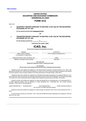 Thumbnail iCAD 10-Q Quarterly Report FY2011 