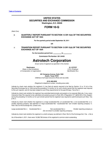 Thumbnail Astrotech 10-Q Quarterly Report FY2012 