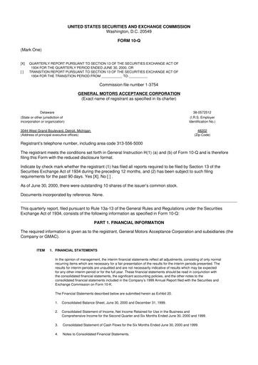 Thumbnail Ally Financial 10-Q Quarterly Report FY 