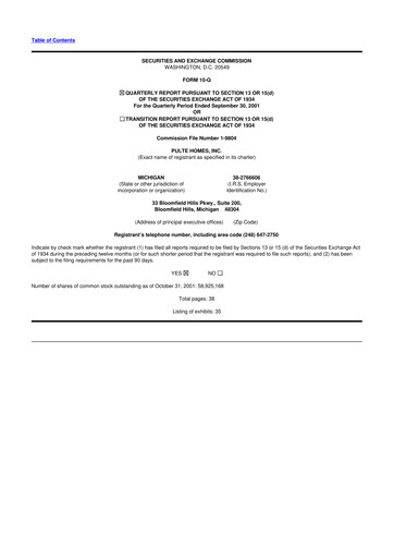 Thumbnail PulteGroup 10-Q Quarterly Report FY 