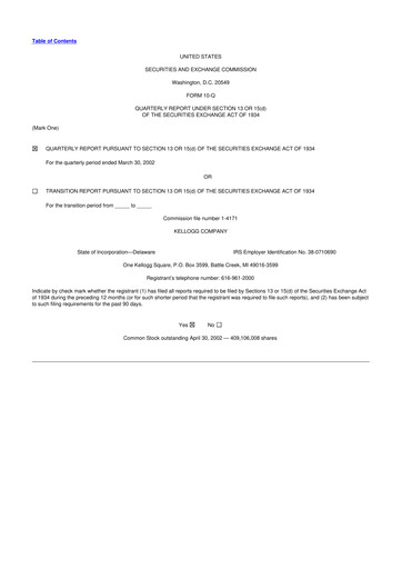 Thumbnail Kellanova 
 (Kellogg's) 10-Q Quarterly Report FY 