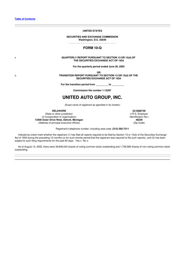 Thumbnail Penske Automotive Group 10-Q Quarterly Report FY 