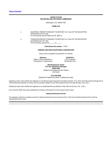 Thumbnail Ally Financial 10-Q Quarterly Report FY 