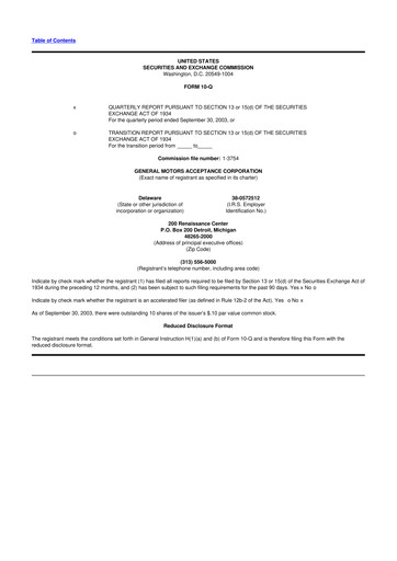 Thumbnail Ally Financial 10-Q Quarterly Report FY 