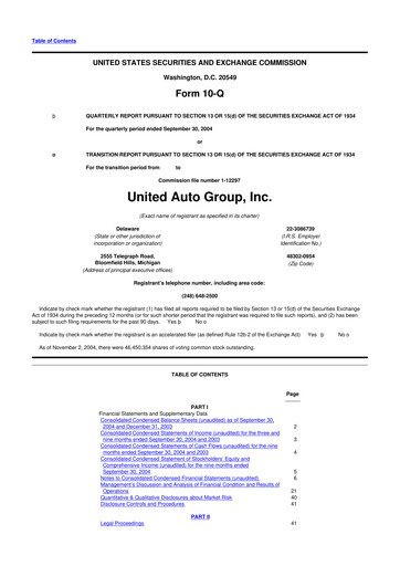 Thumbnail Penske Automotive Group 10-Q Quarterly Report FY 