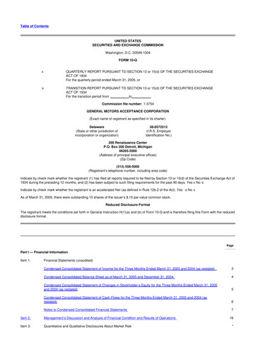 Thumbnail Ally Financial 10-Q Quarterly Report FY 