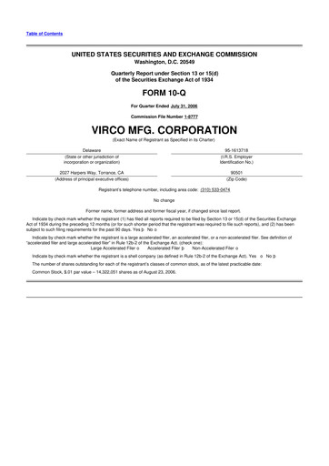 Thumbnail Virco Manufacturing 10-Q Quarterly Report FY 