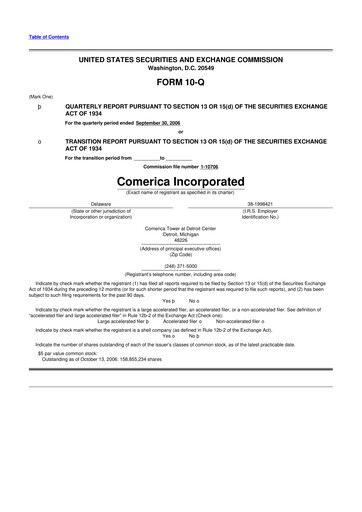 Thumbnail Comerica 10-Q Quarterly Report FY 