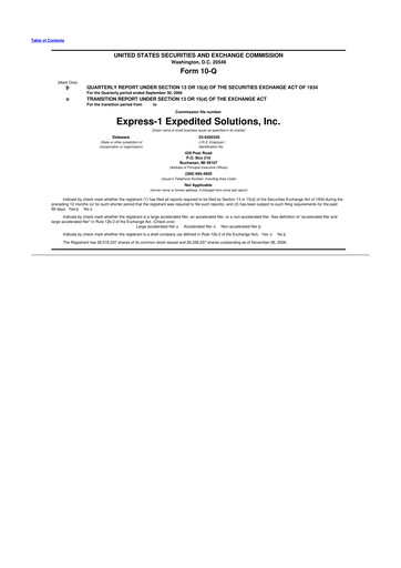 Thumbnail XPO Logistics 10-Q Quarterly Report FY 