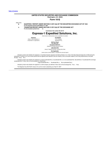 Thumbnail XPO Logistics 10-Q Quarterly Report FY 