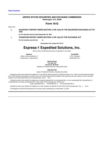 Thumbnail XPO Logistics 10-Q Quarterly Report FY 