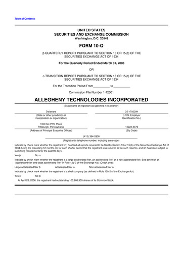 Thumbnail ATI Inc.
 10-Q Quarterly Report FY 