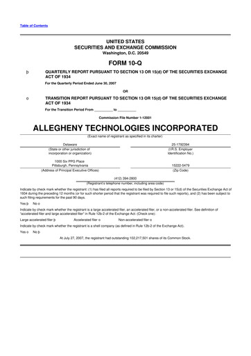 Thumbnail ATI Inc.
 10-Q Quarterly Report FY 