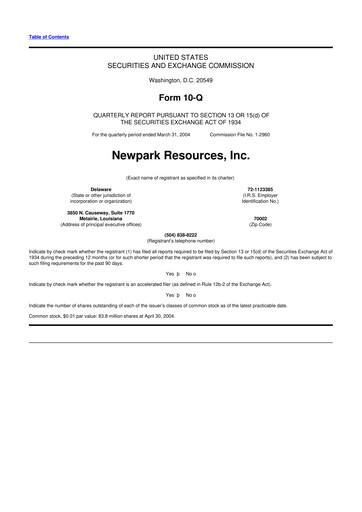 Thumbnail NPK International 10-Q Quarterly Report FY 