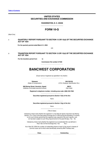 Thumbnail First Hawaiian Bank
 10-Q Quarterly Report FY 