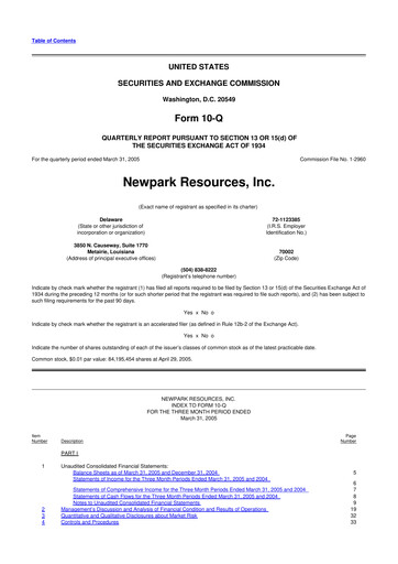 Thumbnail NPK International 10-Q Quarterly Report FY 