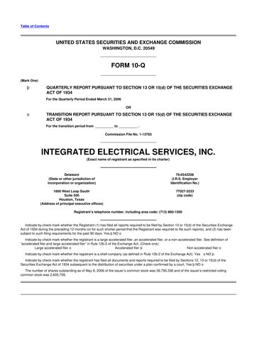 Thumbnail IES Holdings 10-Q Quarterly Report FY 