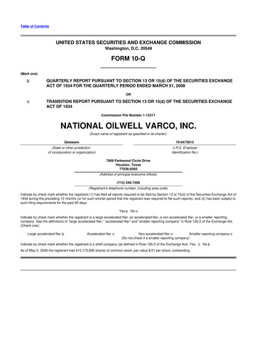 Thumbnail NOV 10-Q Quarterly Report FY 