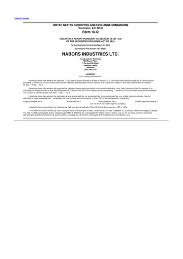 Vorschaubild Nabors Industries
 10-Q Quartalsbericht  