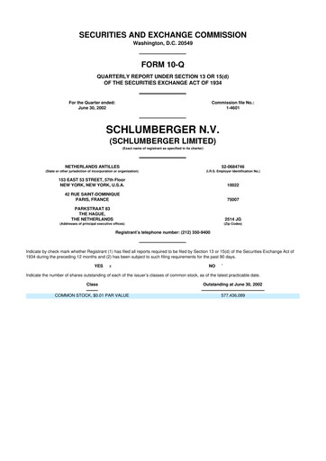 Thumbnail SLB (Schlumberger) 10-Q Quarterly Report FY 