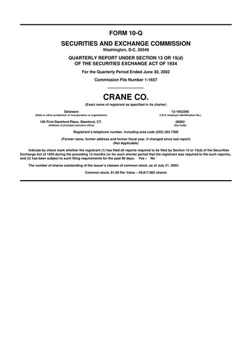 Thumbnail Crane NXT 10-Q Quarterly Report FY 