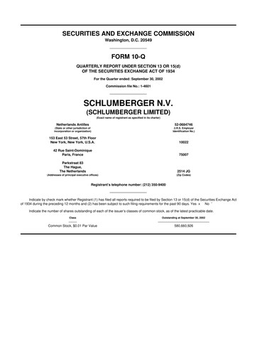 Thumbnail SLB (Schlumberger) 10-Q Quarterly Report FY 