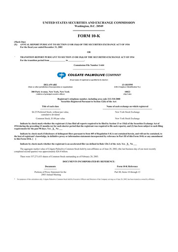 Thumbnail Colgate-Palmolive 10-K Annual Report 