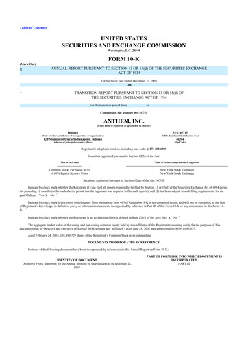 Thumbnail Elevance Health 10-K Annual Report 