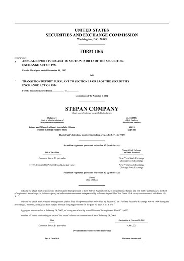 Thumbnail Stepan Company
 10-K Annual Report 