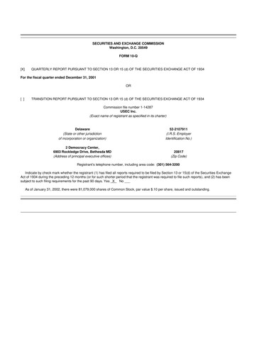 Miniature Centrus Energy 10-Q Rapport trimestriel  