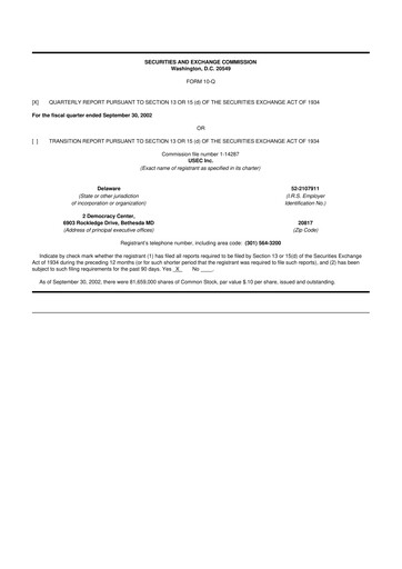 Miniature Centrus Energy 10-Q Rapport trimestriel  