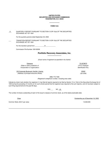 Thumbnail PRA Group
 10-Q Quarterly Report FY 