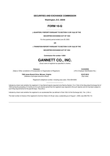 Thumbnail Tegna 10-Q Quarterly Report FY 