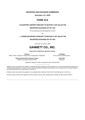 Thumbnail Tegna 10-Q Quarterly Report FY 