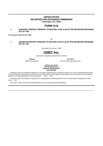 Miniature Centrus Energy 10-Q Rapport trimestriel  