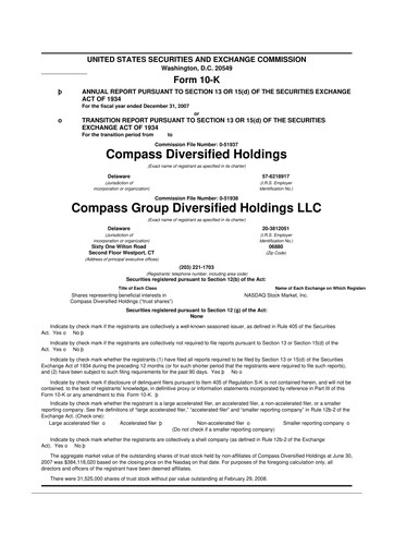 Thumbnail Compass Diversified Holdings 10-K Annual Report 