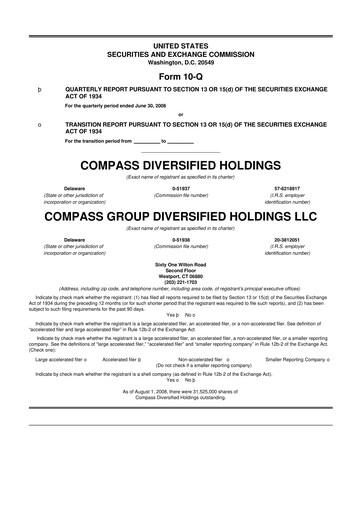 Thumbnail Compass Diversified Holdings 10-Q Quarterly Report FY 
