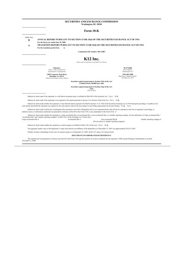 Thumbnail Stride (K12 Education)
 10-K Annual Report 