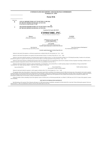 Thumbnail Comscore
 10-K Annual Report 