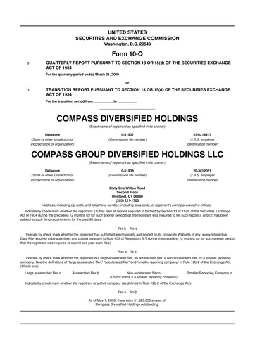 Thumbnail Compass Diversified Holdings 10-Q Quarterly Report FY 