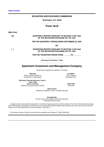 Thumbnail Aimco 10-Q Quarterly Report FY 