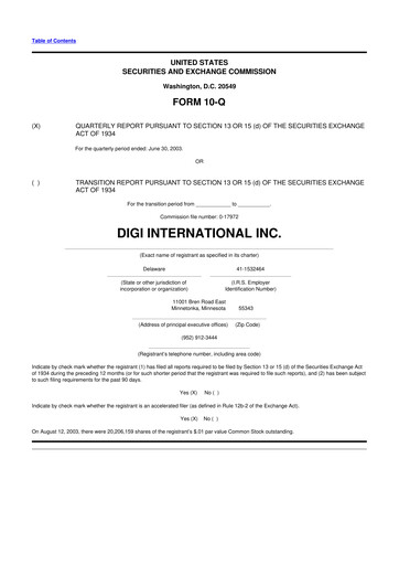Thumbnail Digi International
 10-Q Quarterly Report FY 