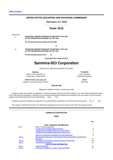 Vorschaubild Sanmina 10-Q Quartalsbericht  