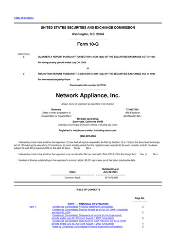 Thumbnail NetApp
 10-Q Quarterly Report FY 