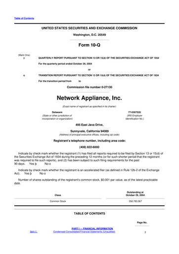 Thumbnail NetApp
 10-Q Quarterly Report FY 