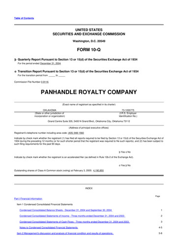 Thumbnail PHX Minerals 10-Q Quarterly Report FY 