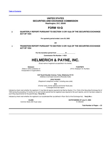 Thumbnail Helmerich & Payne

 10-Q Quarterly Report FY 