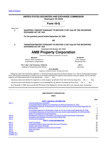 Thumbnail Prologis 10-Q Quarterly Report FY 