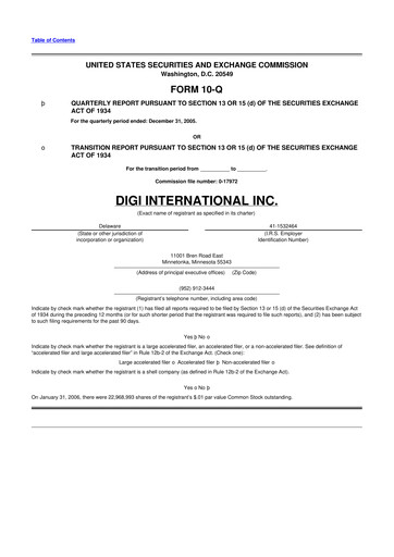 Thumbnail Digi International
 10-Q Quarterly Report FY 